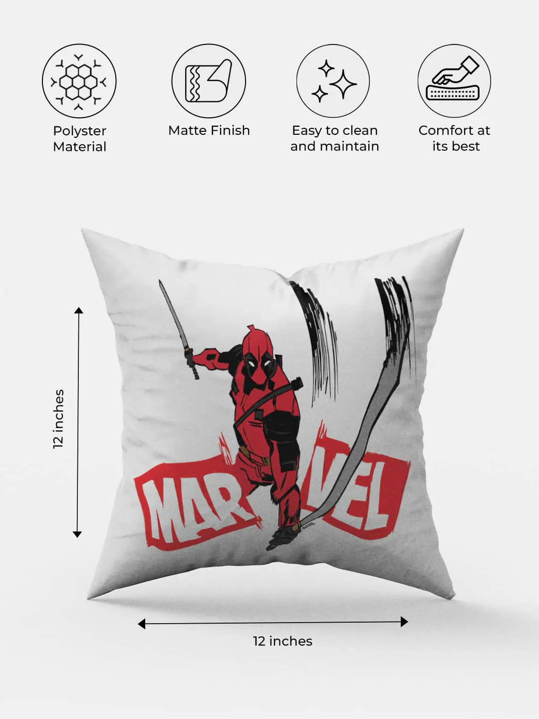 Deadpool Slicing Square Pillow