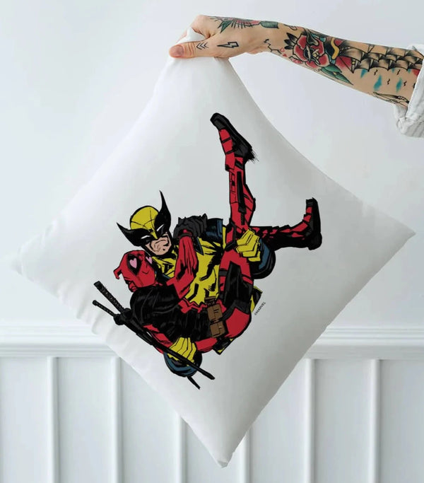Deadpool Wolverine Lovers Square Pillow