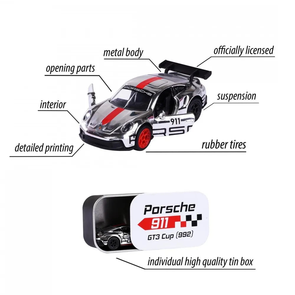 Majorette 1:64 Scale Diecast Car Model - Porsche Deluxe - Porsche 911 GT3 Cup (992)