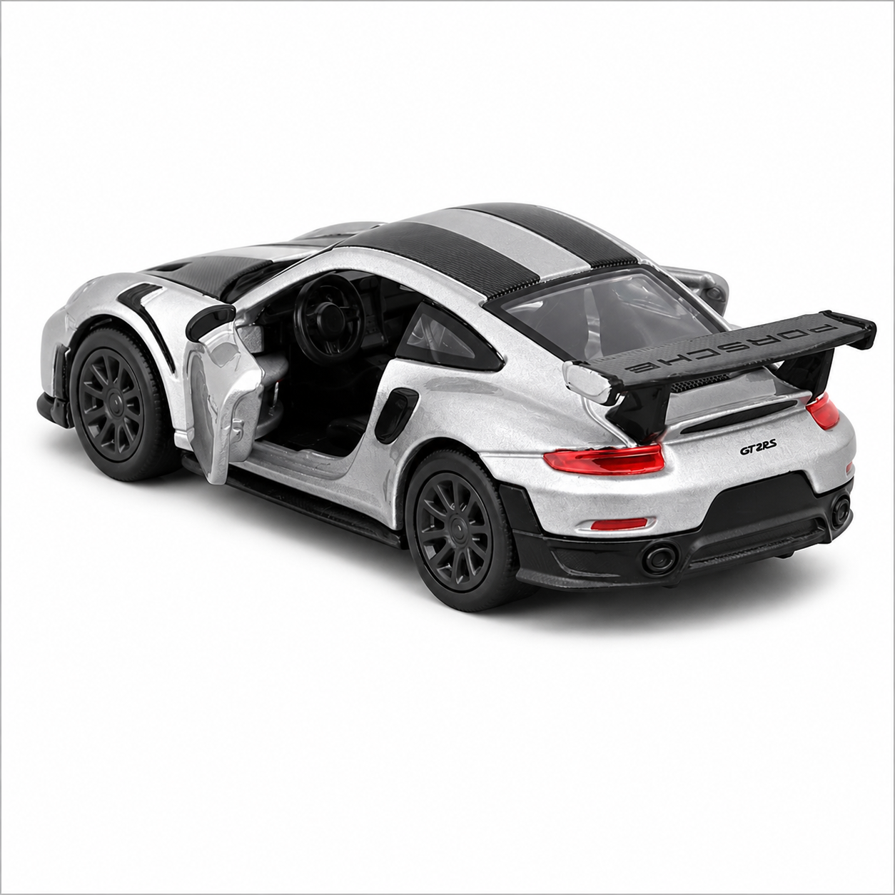 Official Bburago Porsche 911 GT2 RS Grey - 1 : 64 Diecast Scale Model