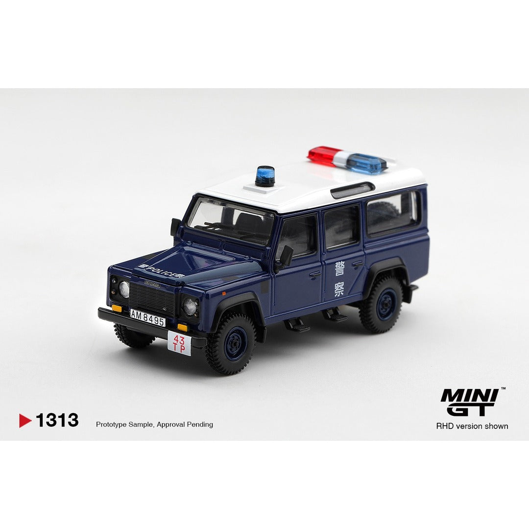 PREORDER MINI GT #1313 Land Rover Defender 110 Royal HK Police Tai Po District HK Exclusive Blister Packaging