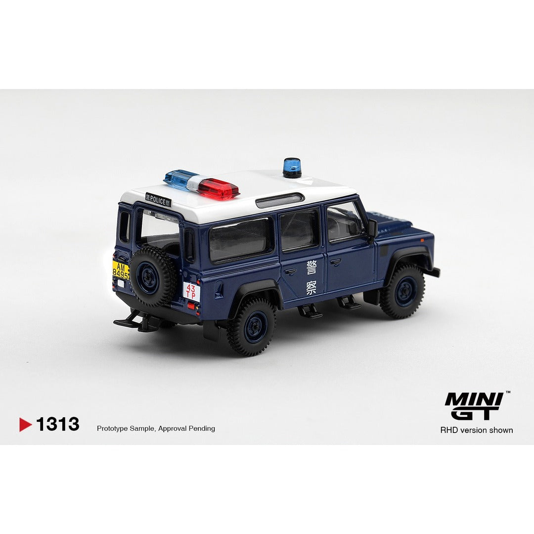 PREORDER MINI GT #1313 Land Rover Defender 110 Royal HK Police Tai Po District HK Exclusive Blister Packaging