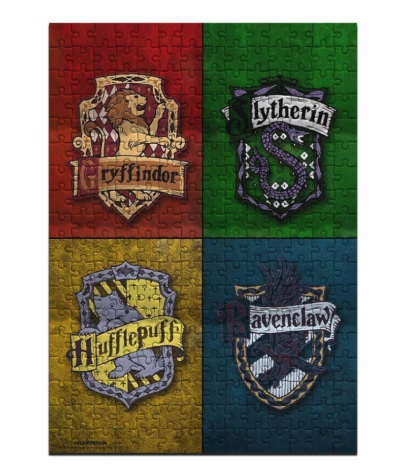 Harry Potter All Houses Cardboard Jigsaw Puzzle - ThePeppyStore