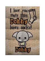 Harry Potter Dobby Loves Socks Cardboard Puzzle