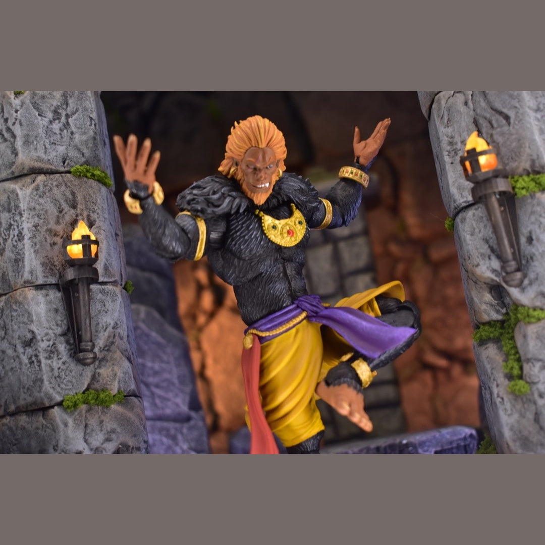Legends of the Ramayana Vali Action Figure - Dynamic Action Pose at Temple