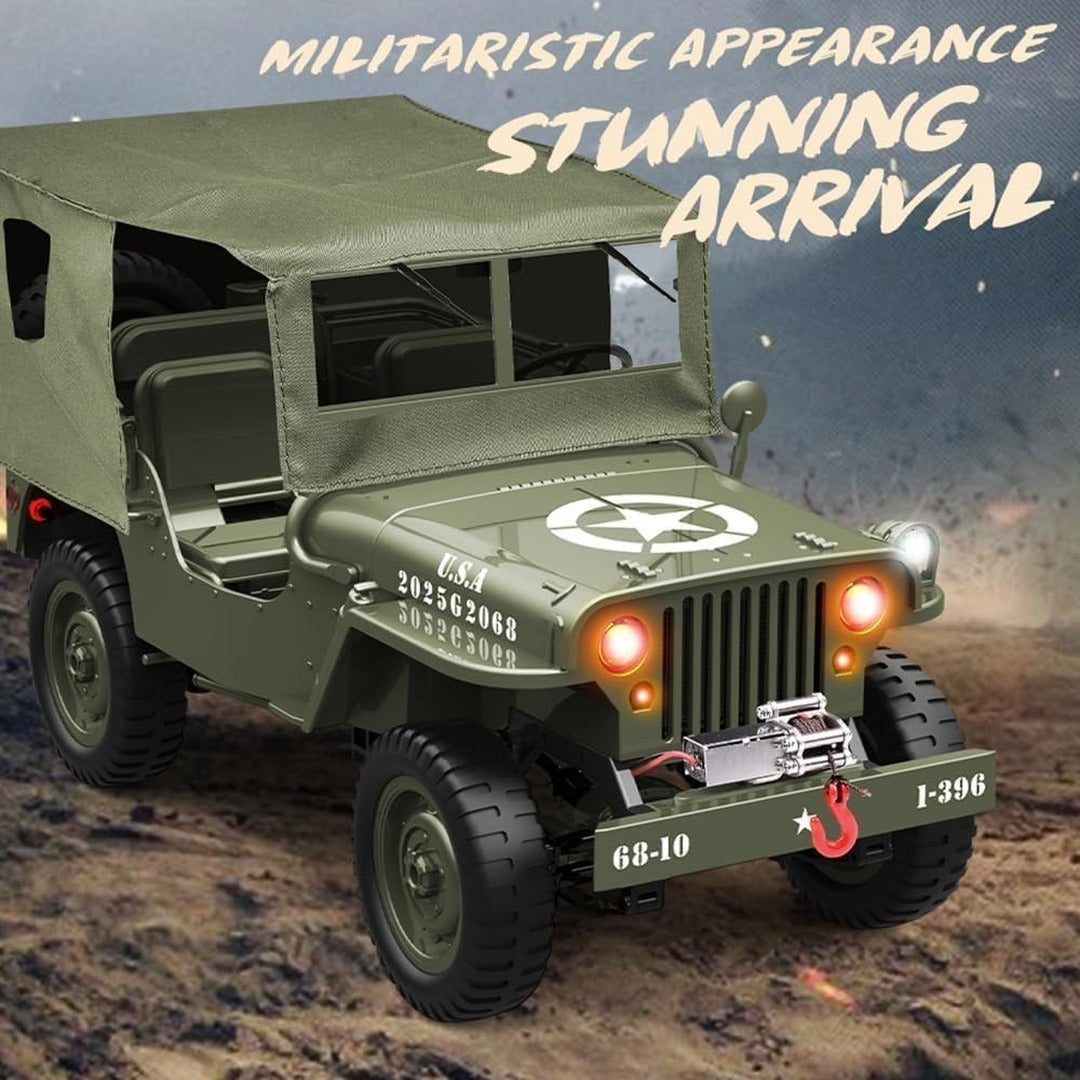 RC Military Jeep militaristic appearance stunning arrival