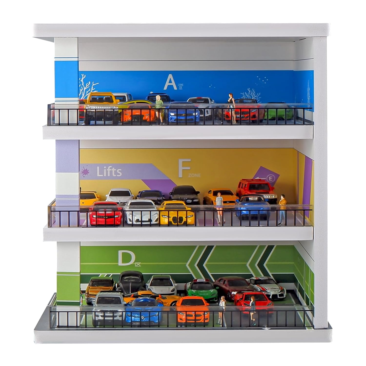 Diorama Parking for 3 Floors Scene Models for 1:64 Diecast Models (No Cod Allowed On This Product) - Prepaid Orders Only