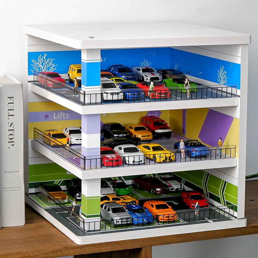 Diorama Parking for 3 Floors Scene Models for 1:64 Diecast Models (No Cod Allowed On This Product) - Prepaid Orders Only