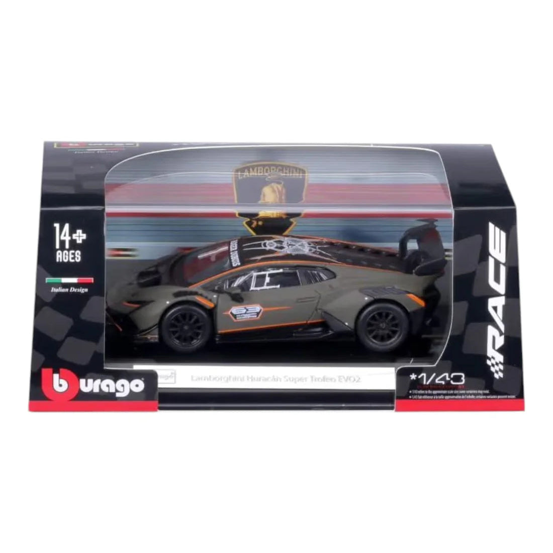 Bburago Race Edition - 1/43 Scale Model -  Lamborghini Huracan Super Trofeo EVO2