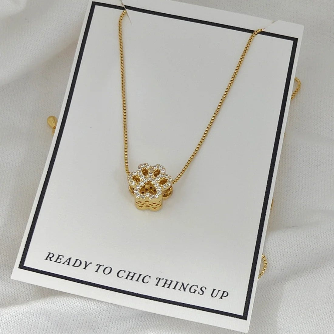 Paw Print Pendant Necklace