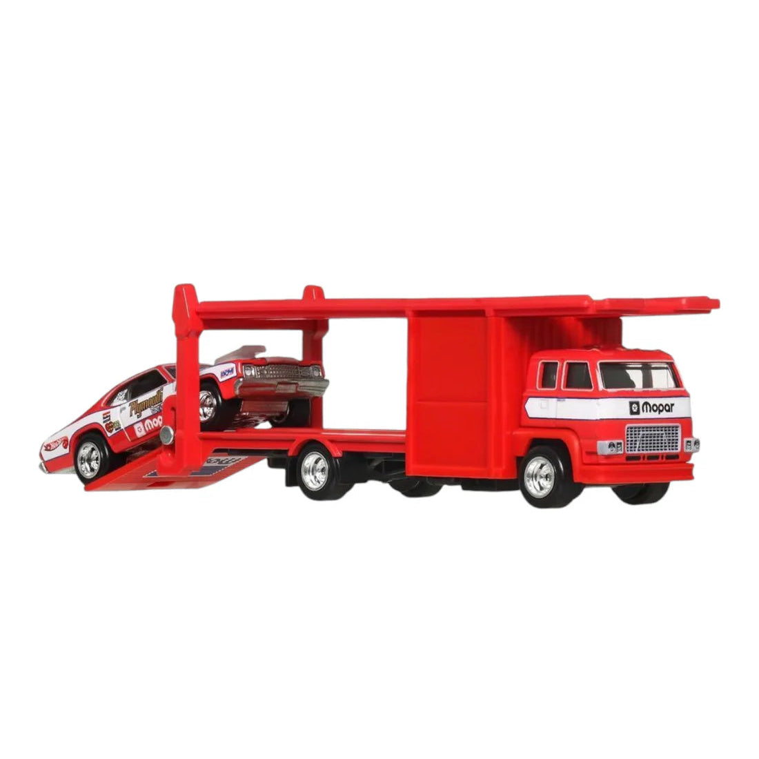 Hot Wheels 1:64 Car Culture Team Transport - '73 Plymouth Duster Second Story Lorry Plus Kool Kombi Combo