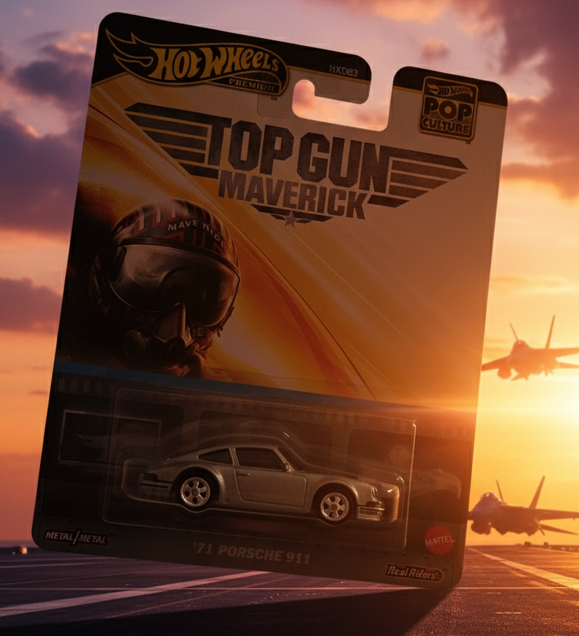 Hot Wheels 2025 Premium 1:64 Top Gun Maverick - '71 Porsche 911 - Pop Culture