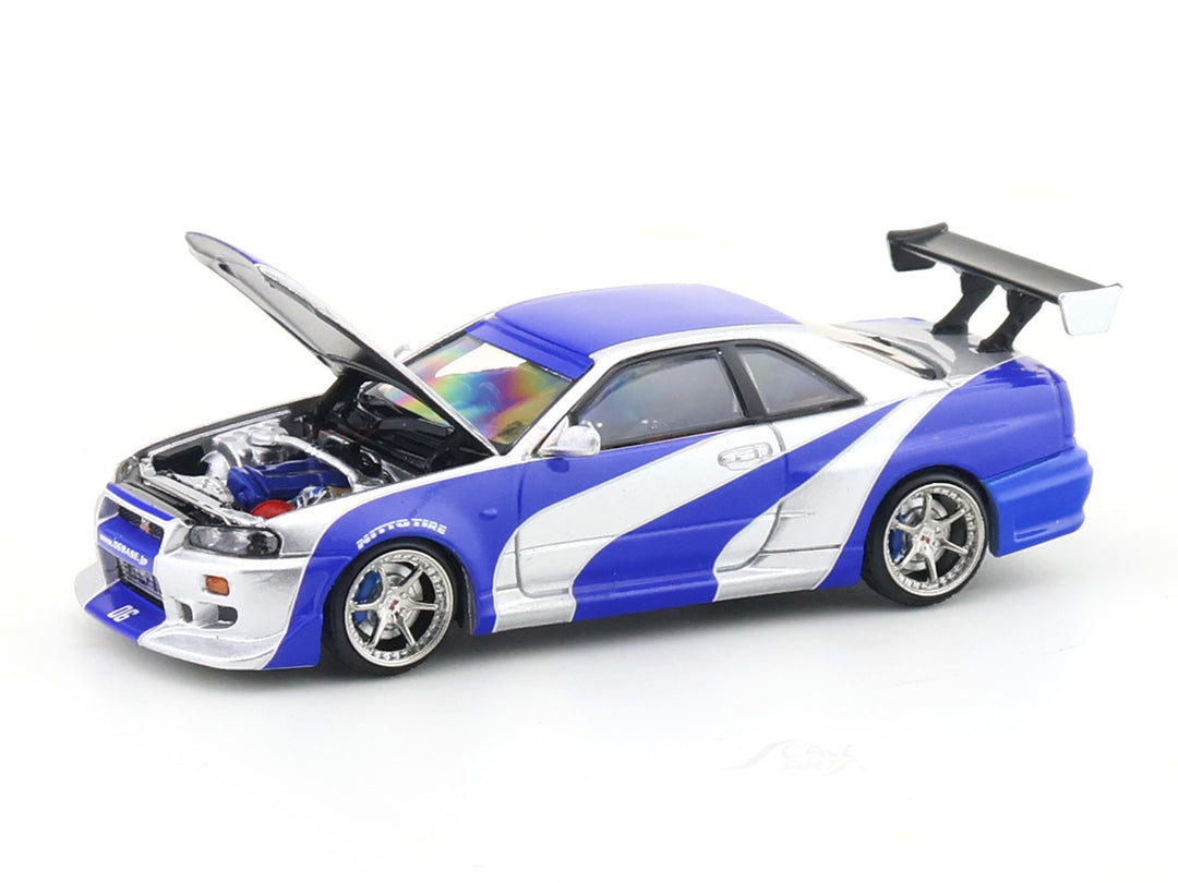 Focal Horizon GTR R34 Nissan Skyline 1:64 Diecast Model Car with Openable Hood Pre-Order ( Ships before 24th October)