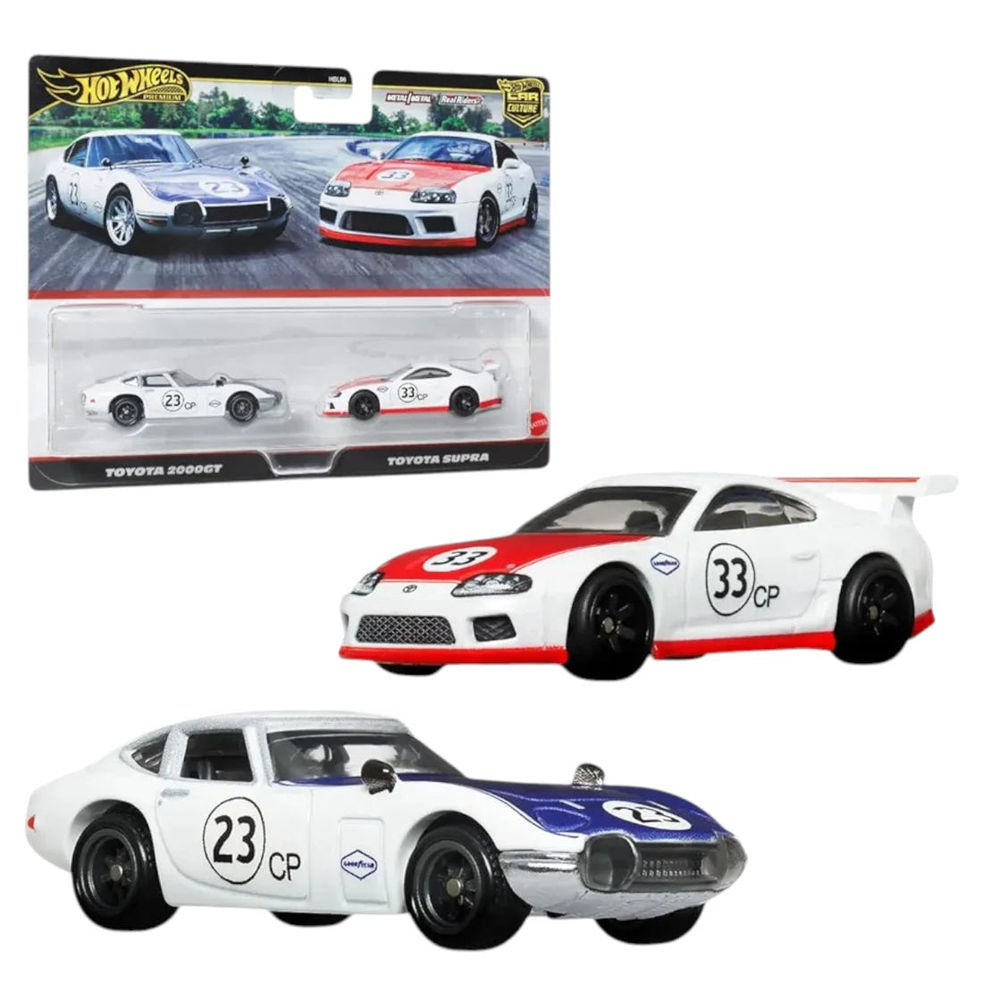 Hot Wheels premium 1/64 Car Culture Team Transport Toyota 2000gt & Toyota Supra