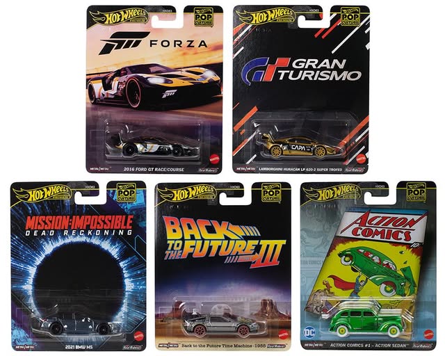 Hot Wheels Premium 2025 Pop Culture Set of 5 cars