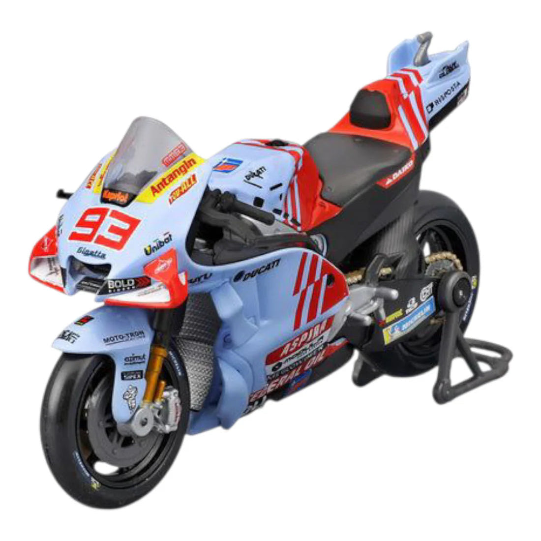 Maisto - 1 : 18 Diecast Scale Model - Official Licensed Product - Team Gresini Racing Moto GP Season 2024 #93 Marc Marquez