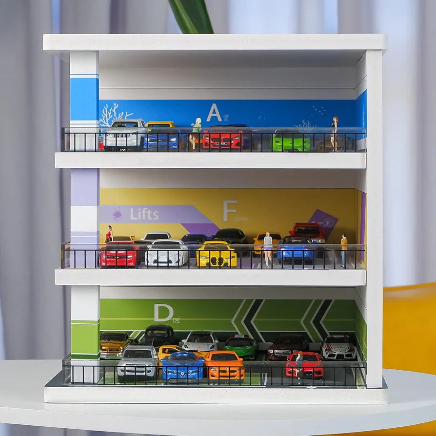 Diorama Parking for 3 Floors Scene Models for 1:64 Diecast Models (No Cod Allowed On This Product) - Prepaid Orders Only