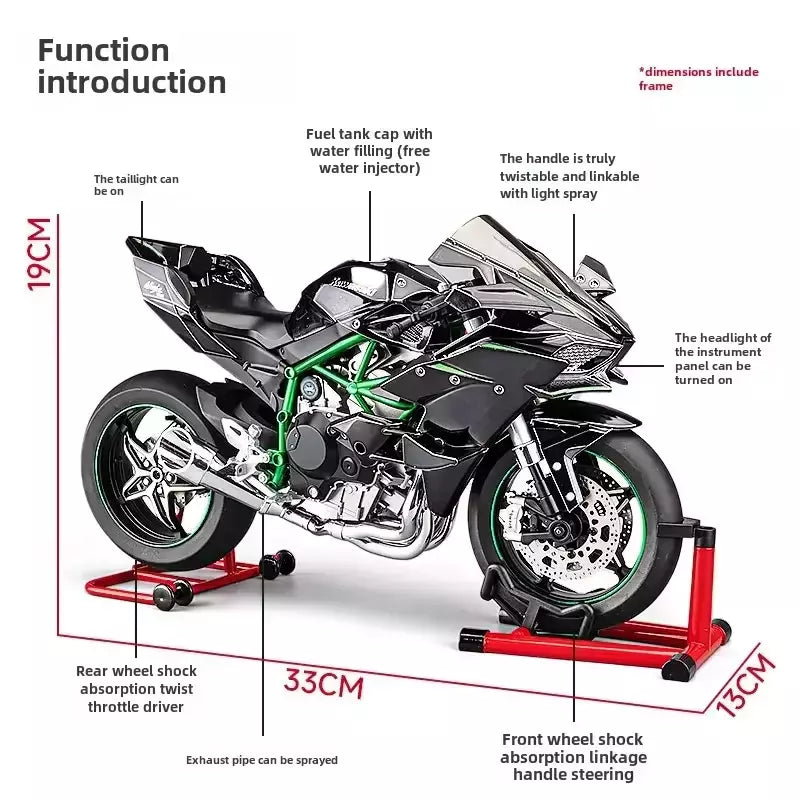 Kawasaki H2R Alloy Model 1:6 Scale (Matte Black)