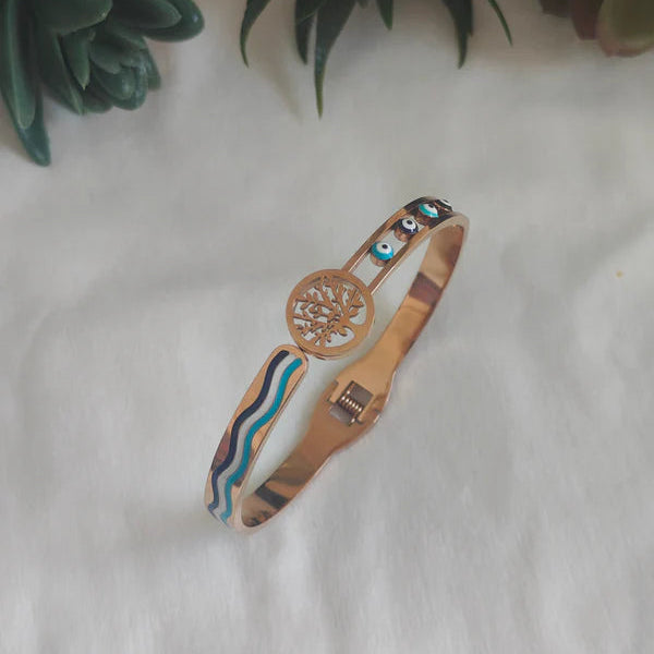 Breezy Evil Eye Cuff Bracelet