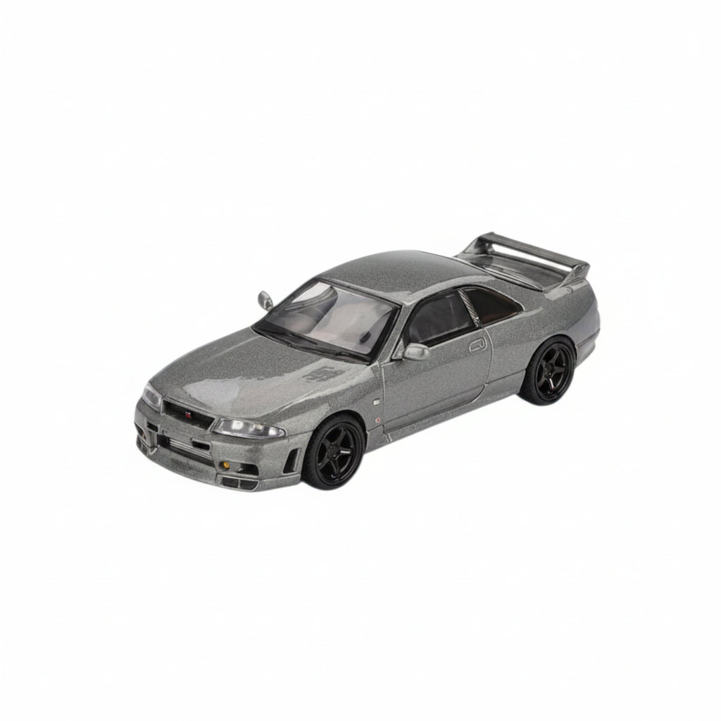 MINI GT 1128 – Nissan Skyline GT-R Dark Metal Gray (NISMO BCNR33 CRS Version)