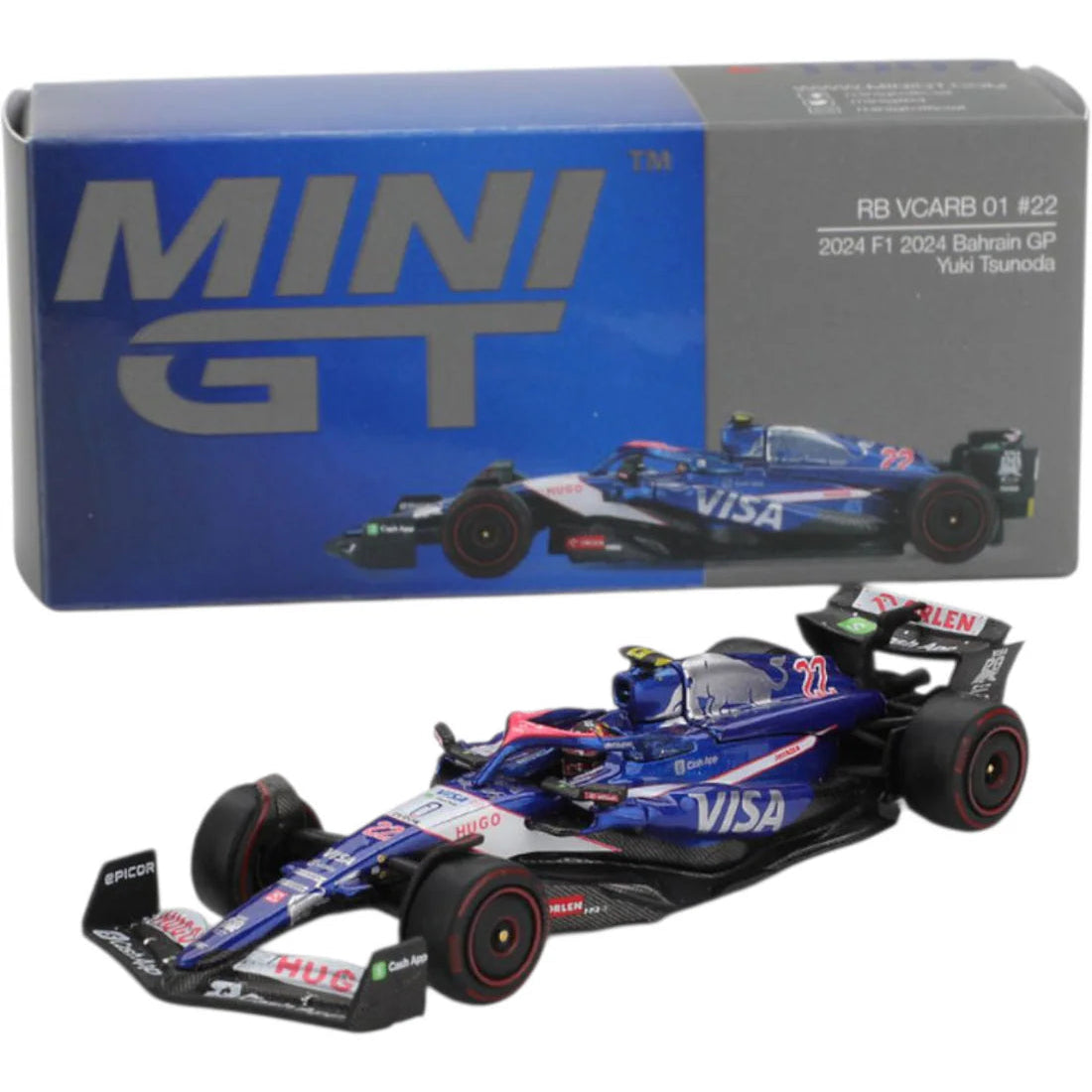 Mini GT Imported Code 1007 - RB VCARB 01 #22 Yuki Tsunoda 2024 F1 2024 Bahrain GP