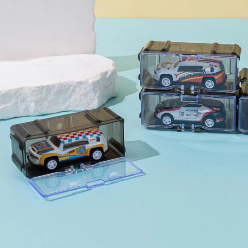 6 Layer Interlocking Acrylic Storage Case Diecast Organizers Set of 6 - Cars Not Included