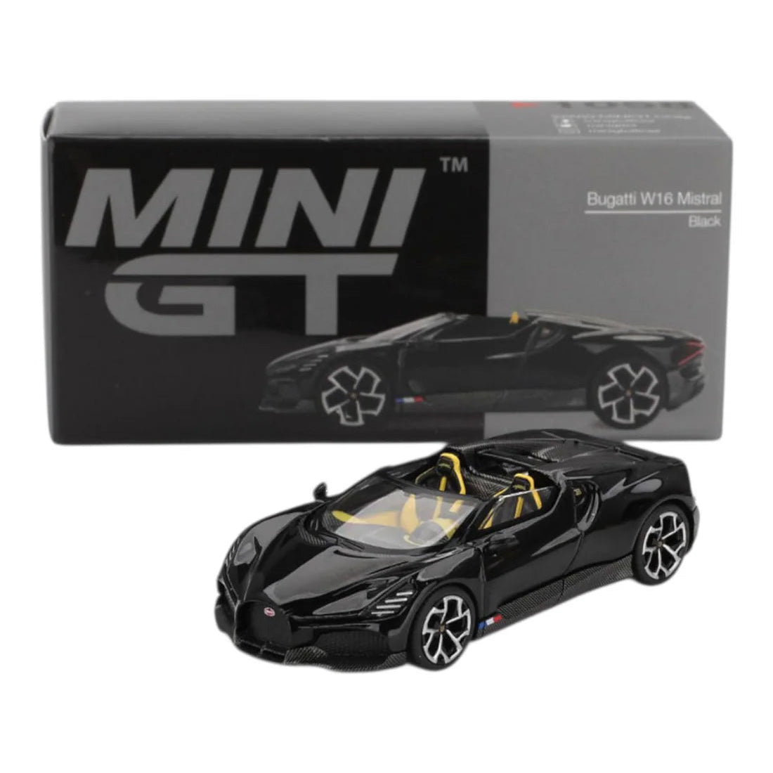 Mini GT Imported Code 1058 - Bugatti W16 Mistral Black