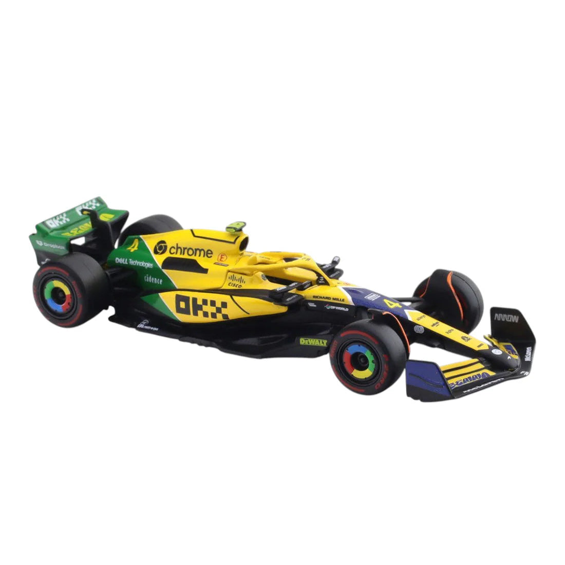 Bburago - 1/43 Diecast Scale Model - Formula 1 Team Mclaren MCL38 Monaco Grand Prix 2024 Lando Norris