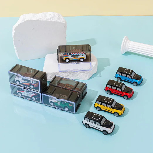 6 Layer Interlocking Acrylic Storage Case Diecast Organizers Set of 6 - Cars Not Included