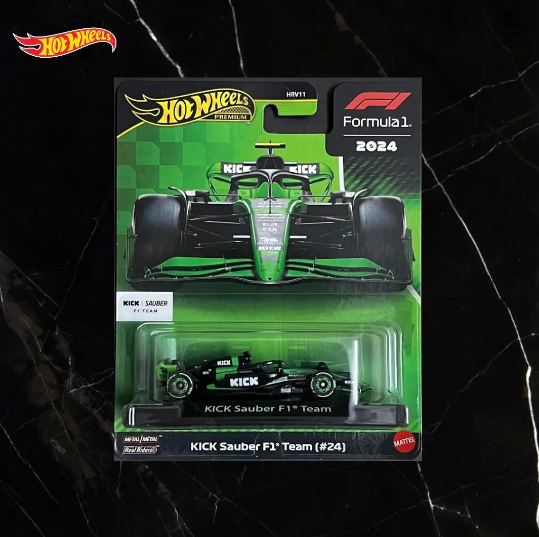 Hot Wheels Scale 1:64 Imported Premium Formula F1  2024 Diecast Model Cars - Kick Sauber Formula 1 Team (#24)