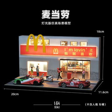 Diorama With Lights for 1:64 Diecast Models (No Cod Allowed On This Product) - Prepaid Orders Only