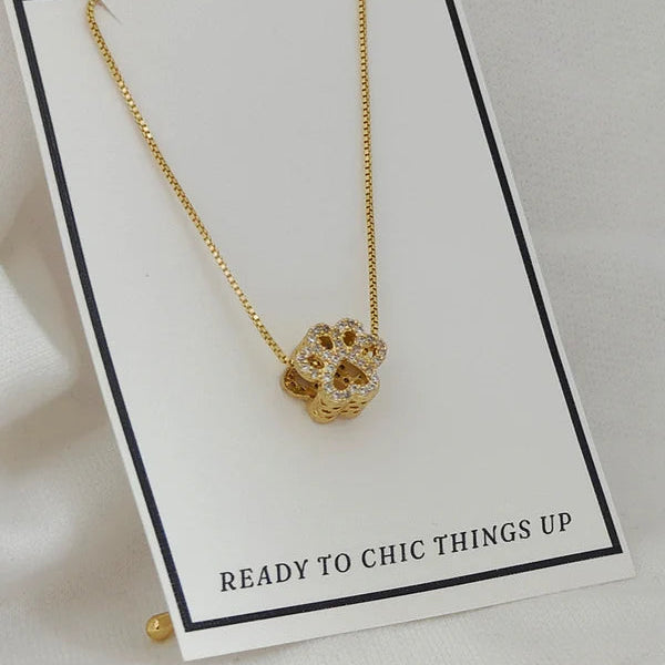Paw Print Pendant Necklace