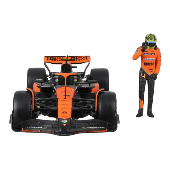 Bburago - 1 : 24 Diecast Scale Model -  Official Licensed Product - F1 Mclaren Mcl38 Miami Grand Prix 2024 4 Lando Norris