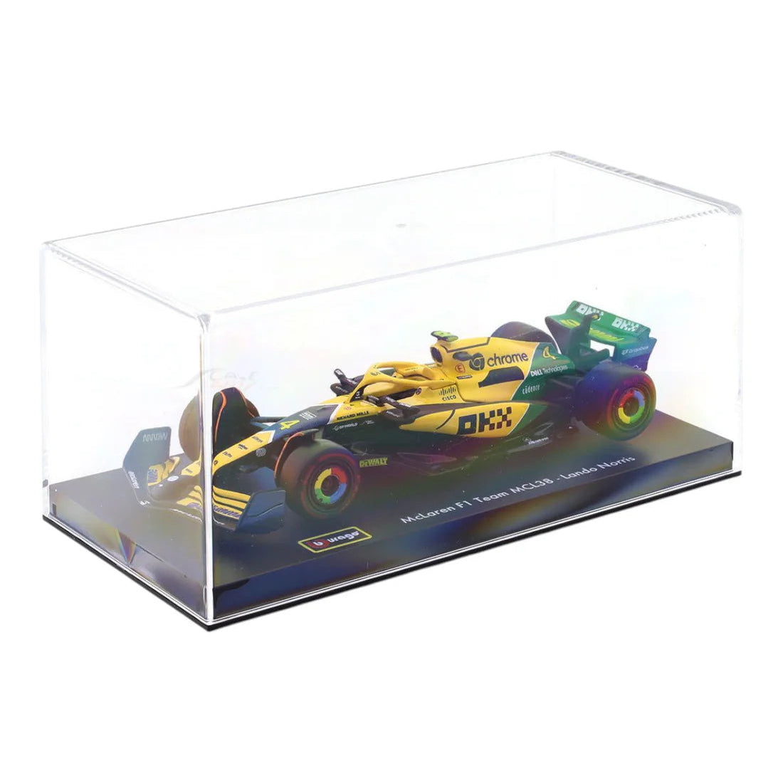 Bburago - 1/43 Diecast Scale Model - Formula 1 Team Mclaren MCL38 Monaco Grand Prix 2024 Lando Norris