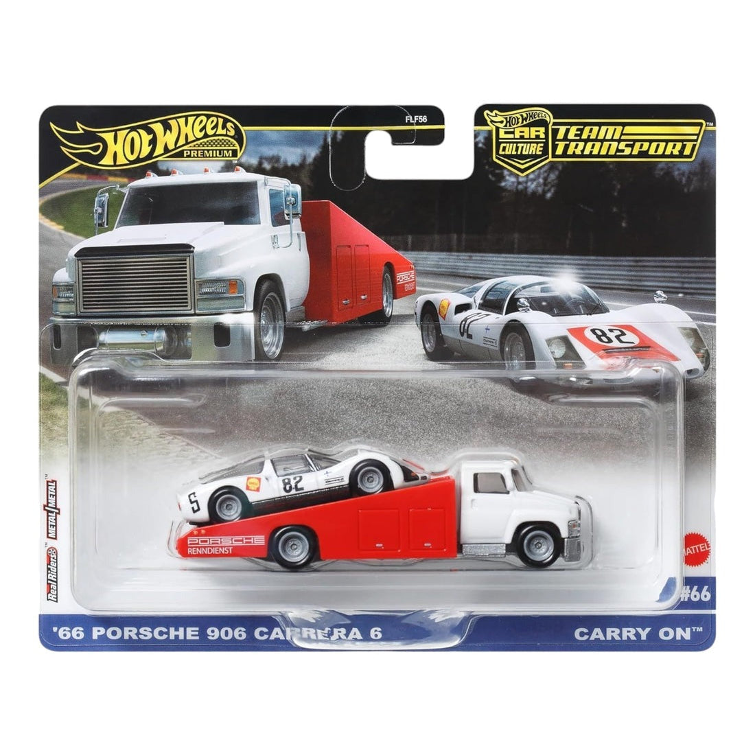 Hot Wheels 1:64 Car Culture Team Transport - Porsche 906 Carrera 6 and Carry On