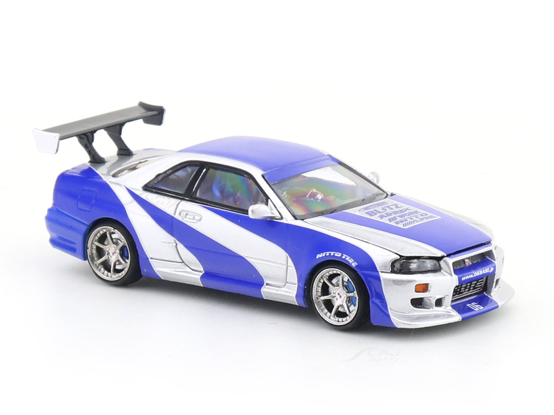 Focal Horizon GTR R34 Nissan Skyline 1:64 Diecast Model Car with Openable Hood Pre-Order ( Ships before 24th October)