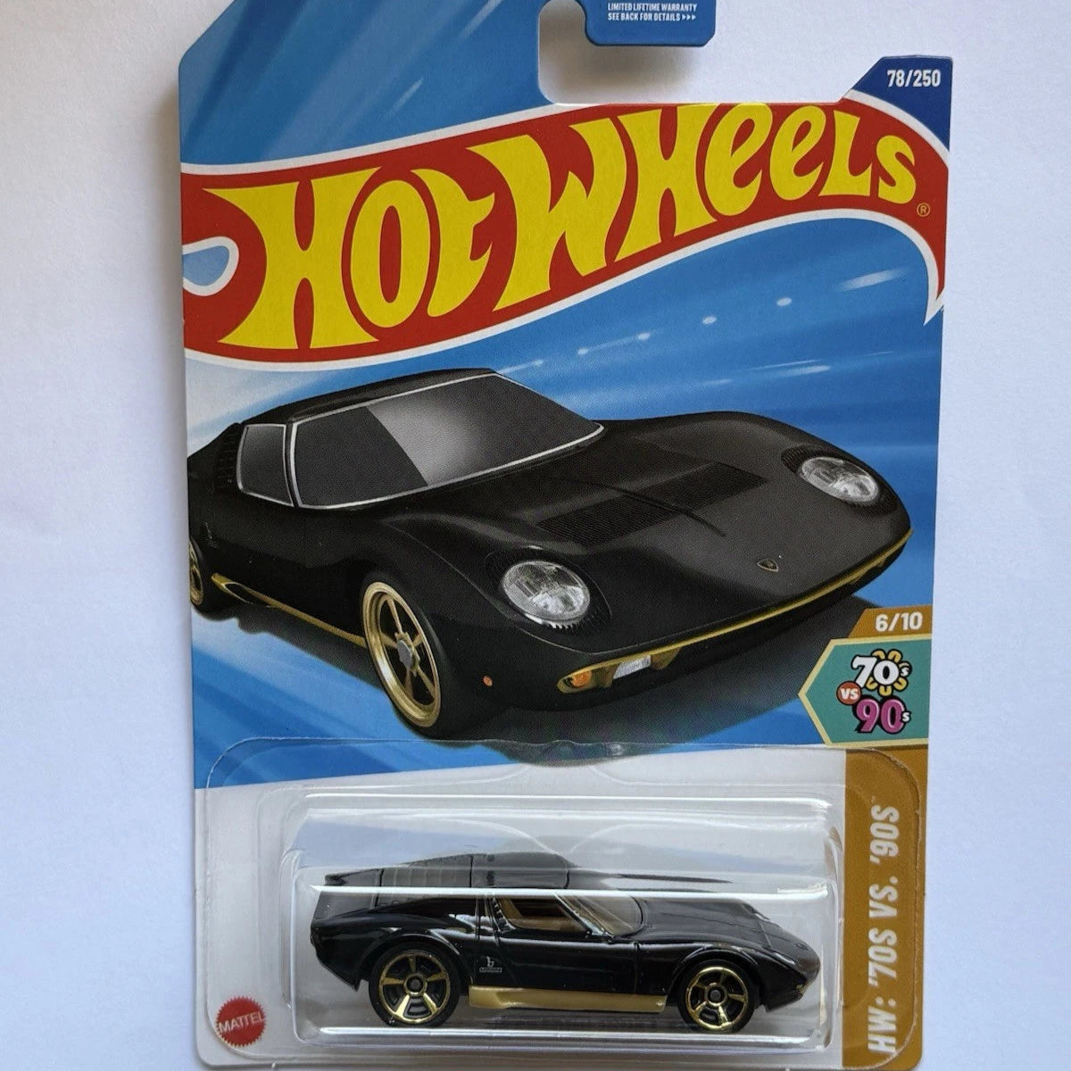 Hot Wheels Imported 2025 J and K Case Vehicle Exclusive Collection - '71 Lamborghini Miura Sv