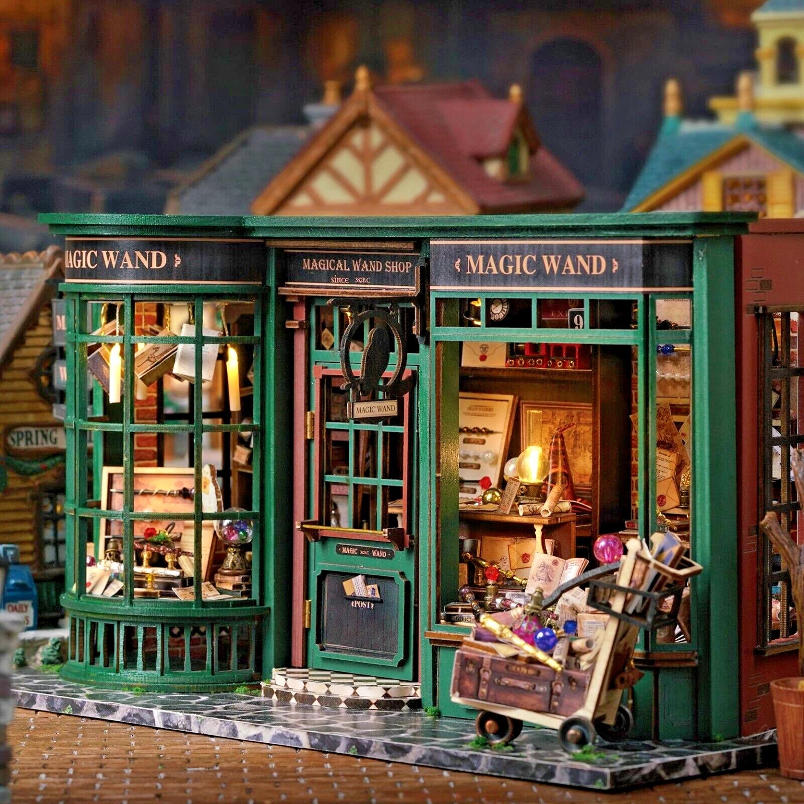 Cuteroom Harry Potter inspired Book Nook Kit DIY Miniature House Kit - Magic Wand