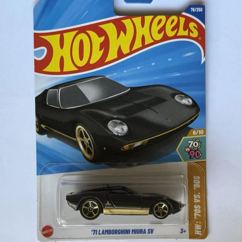 Hot Wheels Imported 2025 J and K Case Vehicle Exclusive Collection - '71 Lamborghini Miura Sv