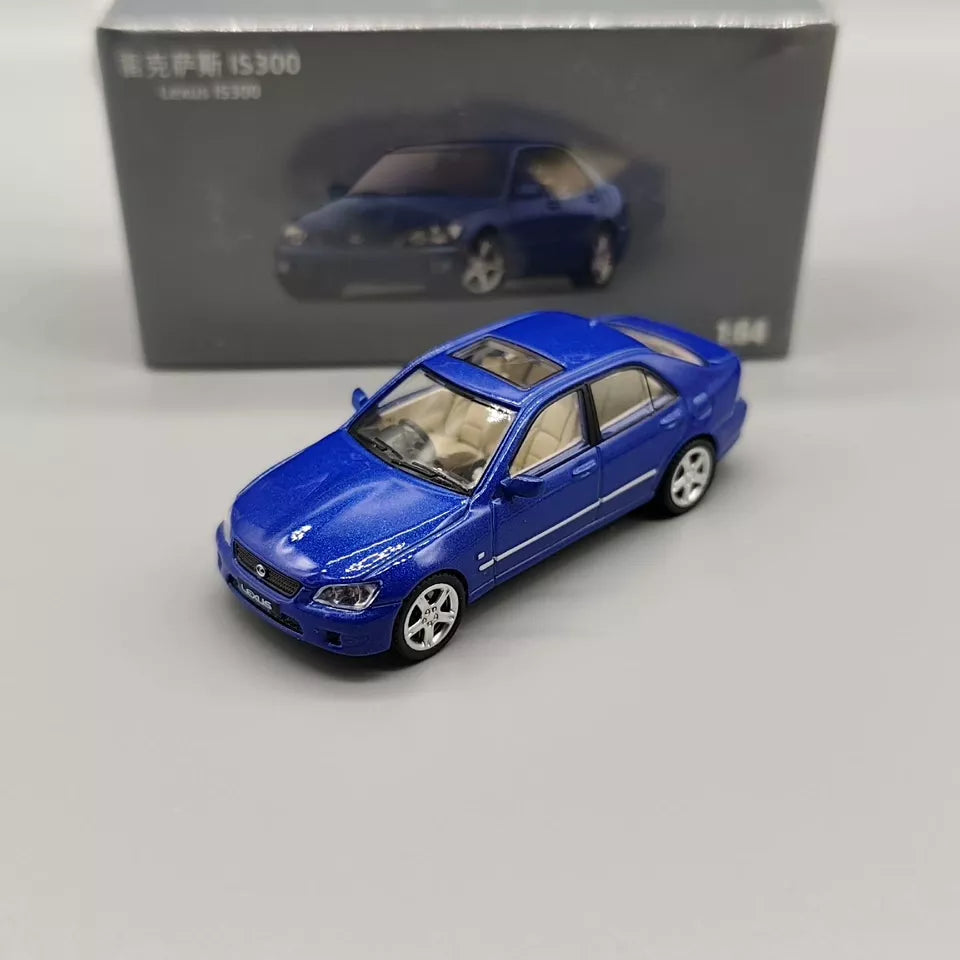 JKM 1:64 Lexus IS300 Diecast Metal Model Car Collection - Blue