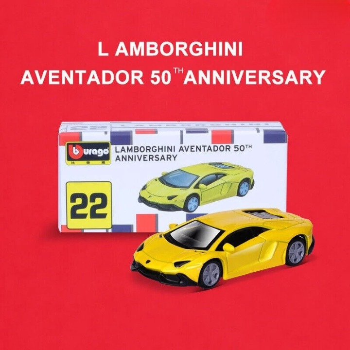 Official Bburago Lamborghini Aventador 50th Anniversary - 1 : 64 Diecast Scale Model
