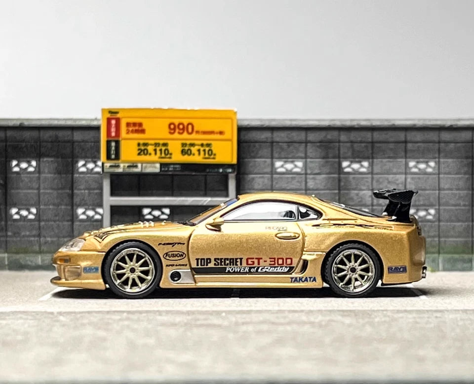 Mini GT Toyota Supra A80 Top Secret GT-300 Top Secret Gold