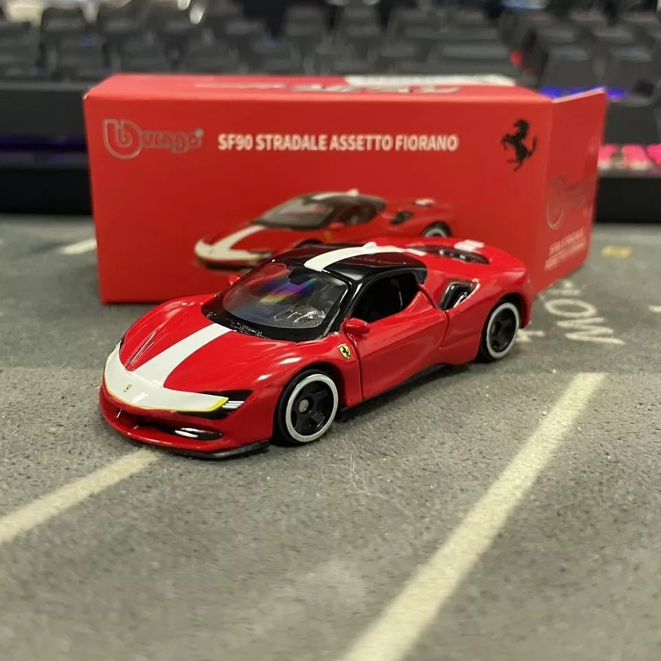 Official Bburago SF90 Stradale Fiorano - 1 : 64 Diecast Scale Model