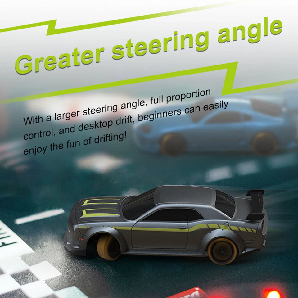 Turbo Racing 1:76 Scale C65 Drift RC Car with Gyro Mini Full Proportional Green Car (No Cod Allowed On This Product) - Prepaid Orders Only