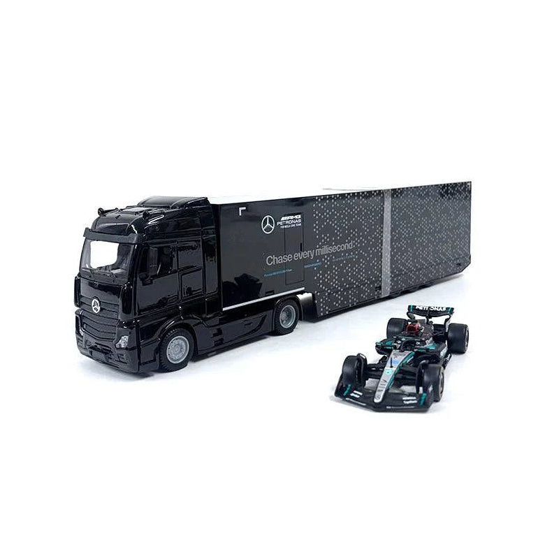 Bburago - 1/43 Scale Model - F1 Mercedes Amg Racing Transporter W15 2024 Russell