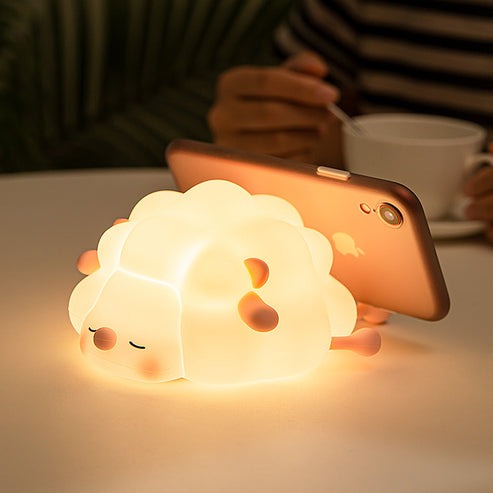Cute Sleeping Sheep 3D Silicon Colour - Changing Touch Lamp