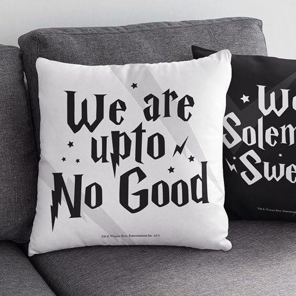 Harry Potter We're Upto No Good Square Pillow - ThePeppyStore