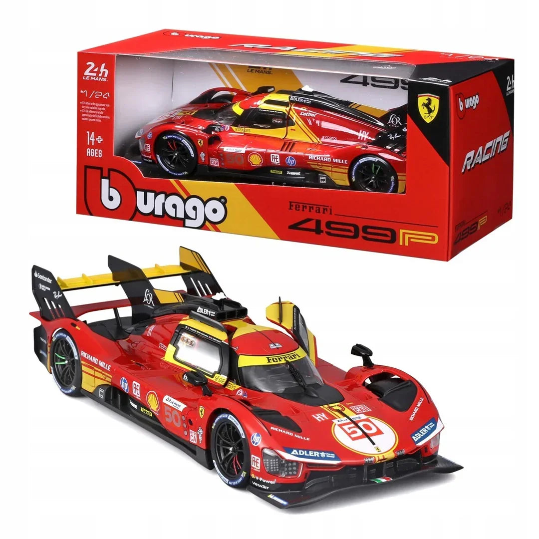 Bburago - 1 : 24 Diecast Scale Model - Official Licensed Product - Ferrari 499P 2024 24h LeMans Winner