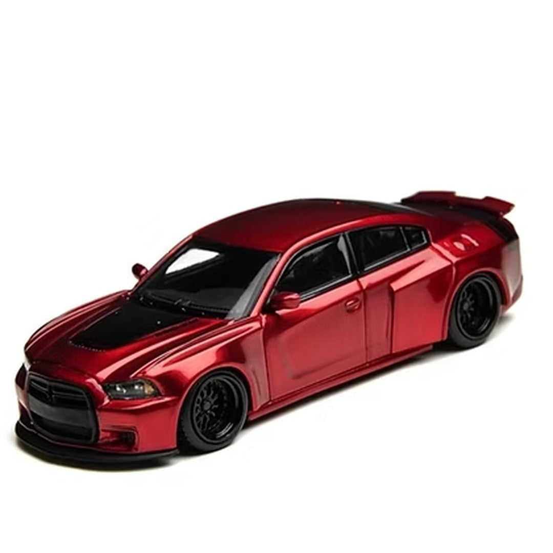 Time Micro x PSG Design Dodge Charger Brawler Red front three-quarter angled view