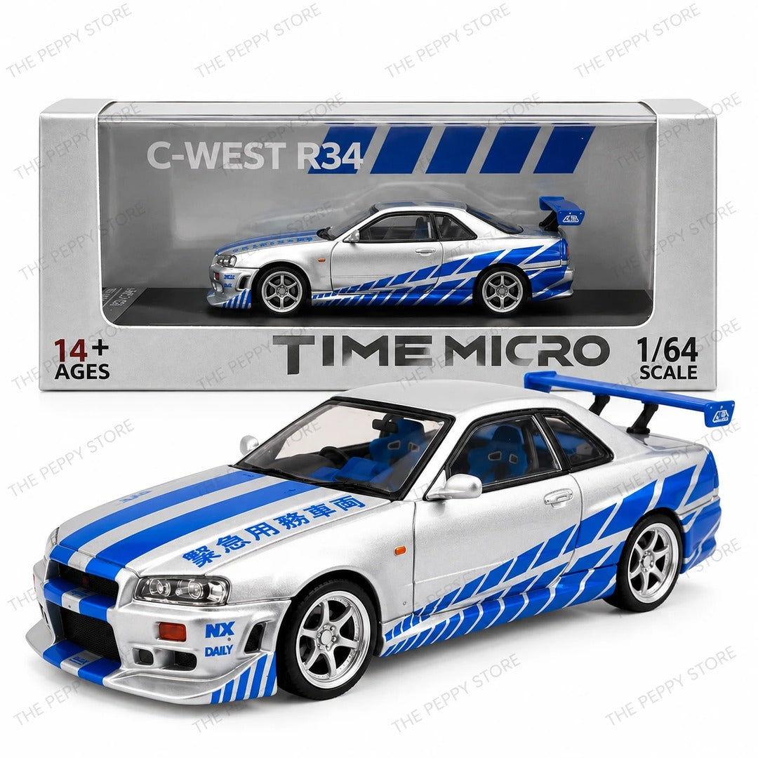 Time Micro C-WEST R34 diecast model with packaging box